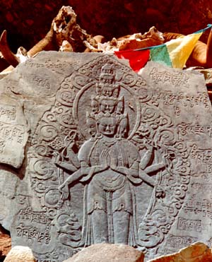 the Buddha of Compassion: Chuku Gompa  Kailas region, Tibet