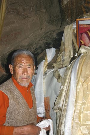 Kunga Tenzing, Rangbyung cave, Upper Mustang, Nepal