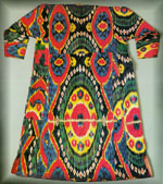 Ikat coat: silk & cotton, Fegana  ca 1890 CE